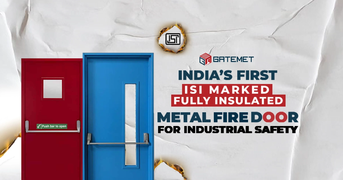 ISI Marked Fully Insulated Metal Fire Door ISI marked metal fire door